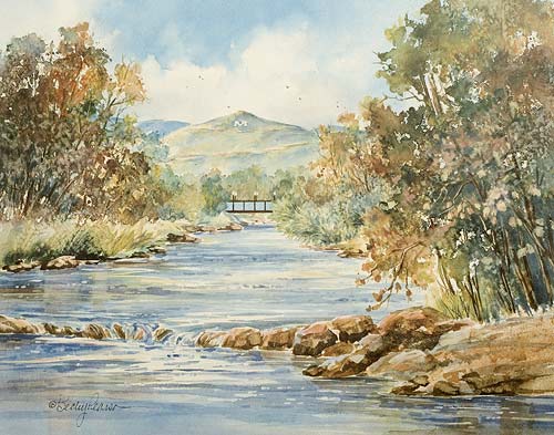 Clear Creek Watercolor painting