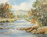 Clear Creek watercolor print
