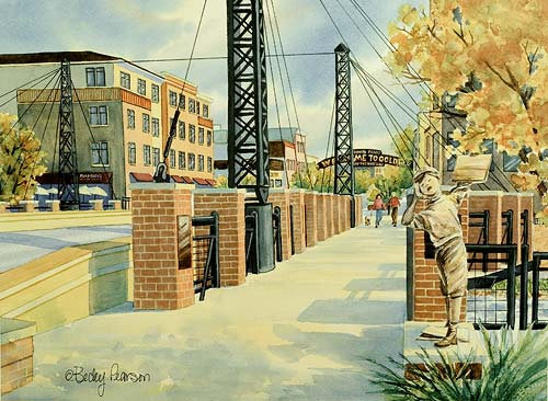 Washington Avenue Bridge Watercolor
