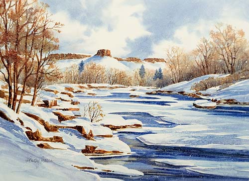 South Table Mountain Watercolor painting